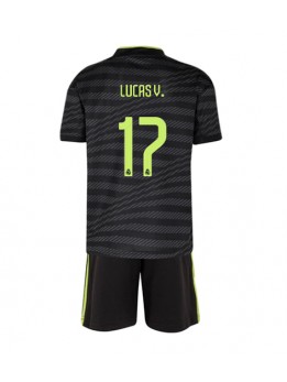 Real Madrid Lucas Vazquez #17 Ausweichtrikot für Kinder 2022-23 Kurzarm (+ Kurze Hosen)